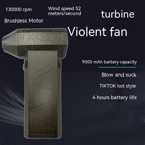 130000RPM Turbo 120W Silent High Power Mini Recharable Jet Fan Blower